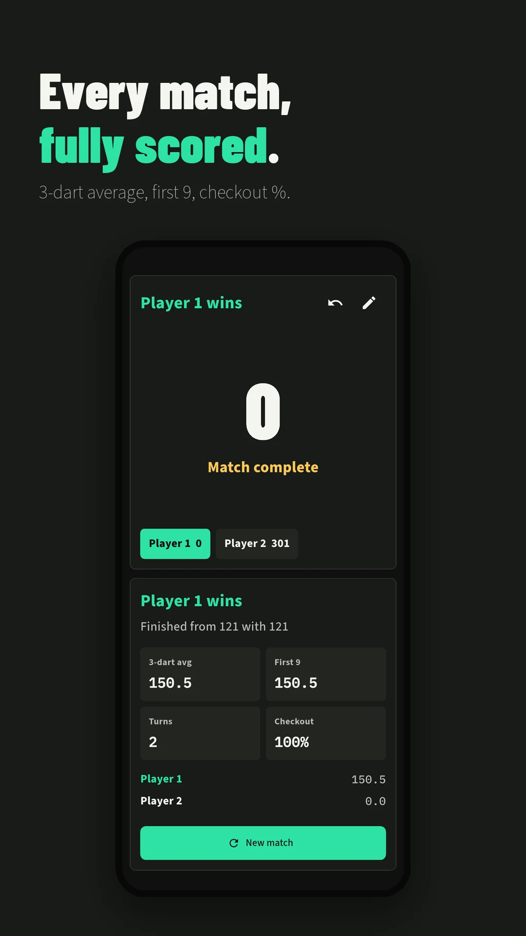 Darts 501 Scoreboard & Cricket screenshot